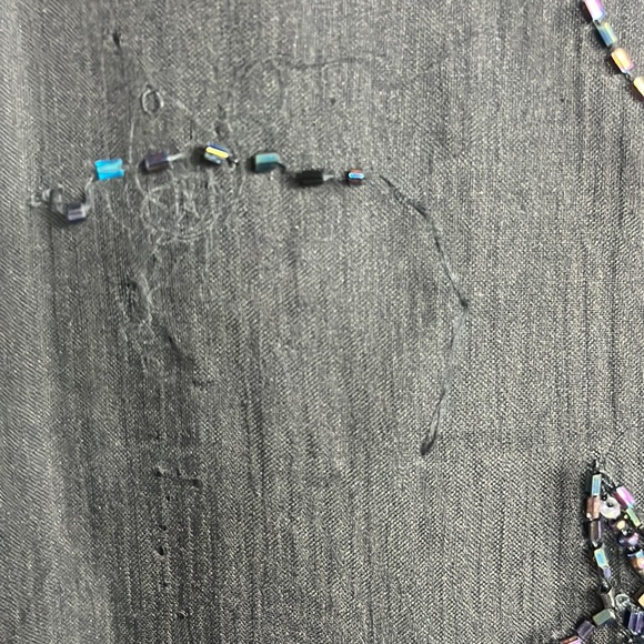 JMD New York silk lining short sleeve dress Zip back sequin detail size MP - Picture 4 of 8